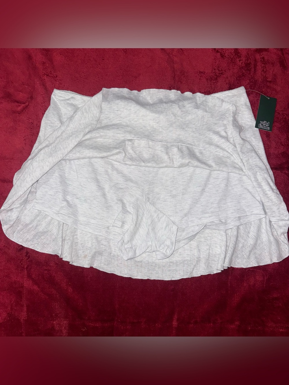 NEW Wild Fable Womens XXL Gray Ruffle Mini A-Line Skort - Picture 3 of 6